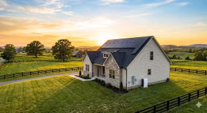 A home in central ky with solar panels.